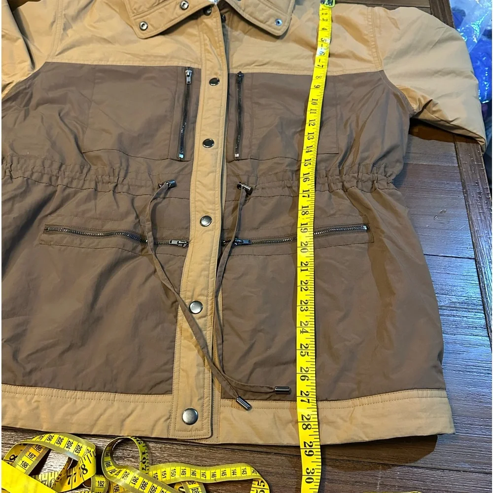 Future Collective Jacket Womens M Two Toned‎ Green Quilted Puffer Streetwear Y2K